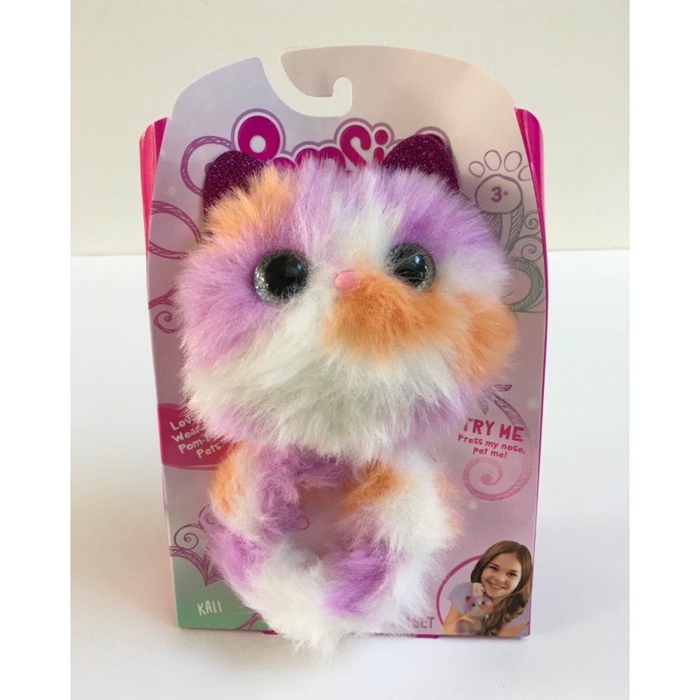 Pomsies Kali Wearable Plush Pom-Pom Pets Toy Amazon Exclusive Pink White Orange